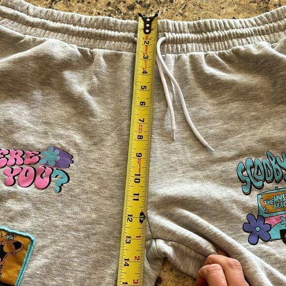 Scooby-Doo Graphic Patches Gray Jogger Sweat Pants, 28” Inseam SZ XXXL - Picture 11 of 13